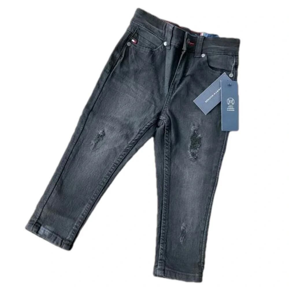 Tommy Hilfiger Boys Jeans Distressed Black Size 2T NWT